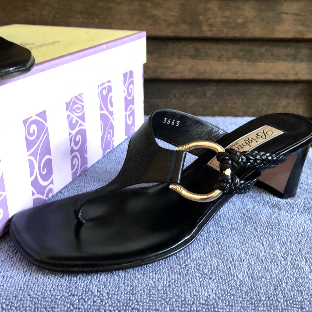 Vintage Brighton Tawny Black Madras Sandal - Picture 2 of 6